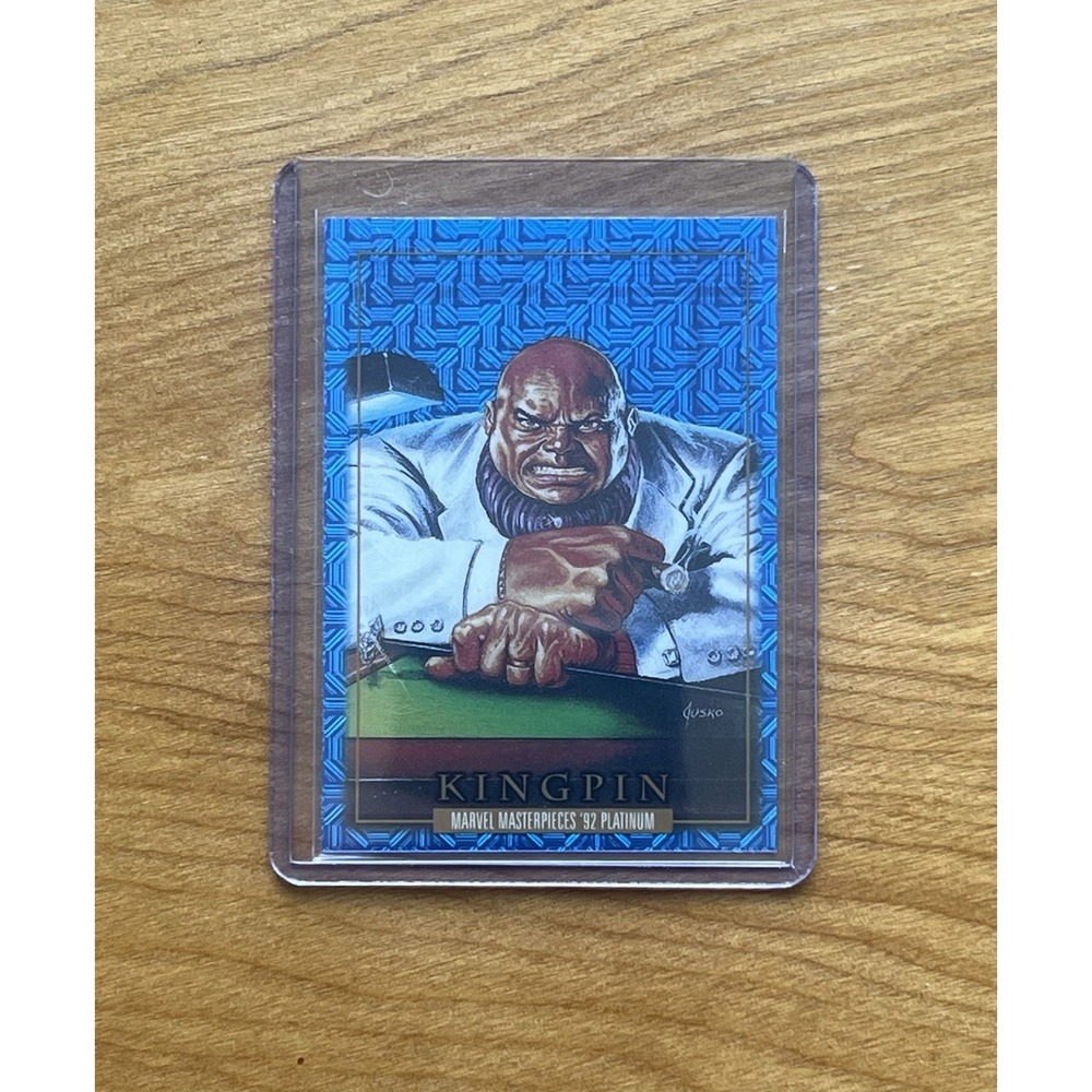 2024 Upper Deck Marvel Masterpieces '92 Platinum Kingpin Blue Traxx #43